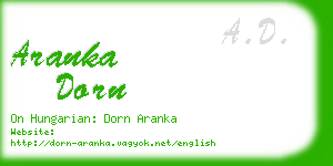 aranka dorn business card